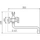 Смеситель для ванны Ростовская Мануфактура Сантехники SL118-140P универсальный Хром