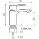 Смеситель для раковины Ростовская Мануфактура Сантехники SL134-001F Хром