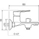 Смеситель для ванны Ростовская Мануфактура Сантехники SL134-009E Хром