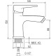 Смеситель для раковины Ростовская Мануфактура Сантехники SL77BL-001F Черный