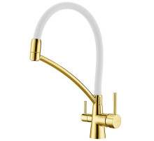 Смеситель для кухни Paulmark Siegen Si213111-Gw Золото Белый