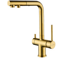 Смеситель для кухни Paulmark Serpentine Se213222-G Золото