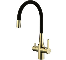 Смеситель для кухни Paulmark Salix Sa213419-G Золото