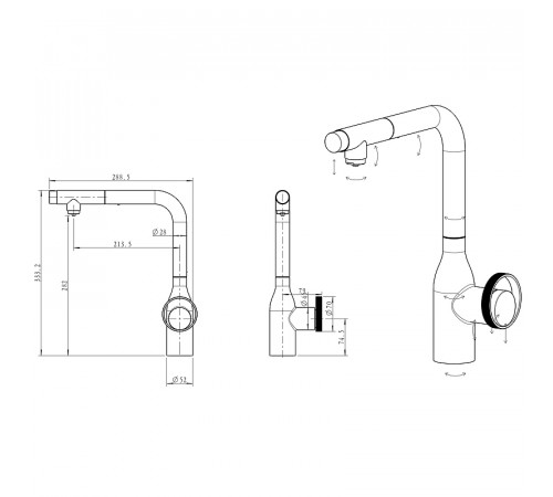 Смеситель для кухни Paulmark Urban Ur213104-401 Антрацит