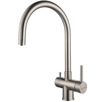Смеситель для кухни Paulmark Heller He213218-SS Брашированное сталь