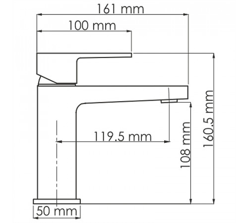 Смеситель для раковины WasserKRAFT Abens 2003 Чёрный матовый