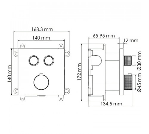 Смеситель для душа WasserKRAFT Dinkel 5848 Thermo с термостатом Хром