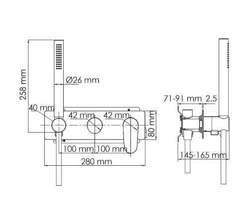 Смеситель для душа WasserKRAFT Dinkel 5877 Хром