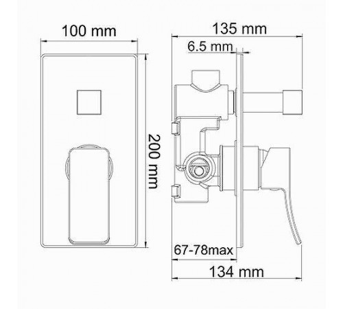 Смеситель для душа WasserKRAFT Aller 10641 Хром