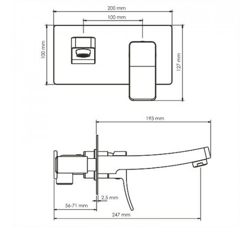 Смеситель для раковины WasserKRAFT Aller 10630 Хром