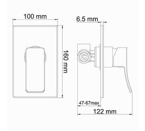 Смеситель для душа WasserKRAFT Aller 10651W Белый Хром