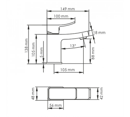 Смеситель для раковины WasserKRAFT Aller 1063 Хром