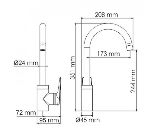 Смеситель для кухни WasserKRAFT Aisch 5507 Золото матовое