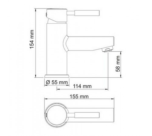 Смеситель для раковины WasserKRAFT Main 4103 Хром