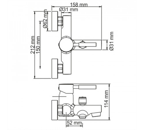 Смеситель для ванны WasserKRAFT Main 4101 Хром