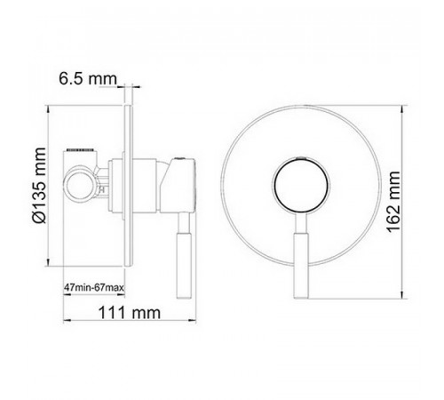 Смеситель для душа WasserKRAFT Main 4151 Хром