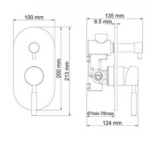 Смеситель для душа WasserKRAFT Main 4141 Хром