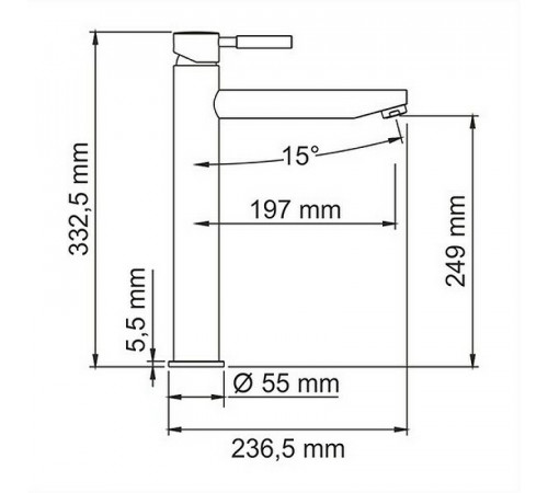 Смеситель для раковины WasserKRAFT Main 4103H Хром