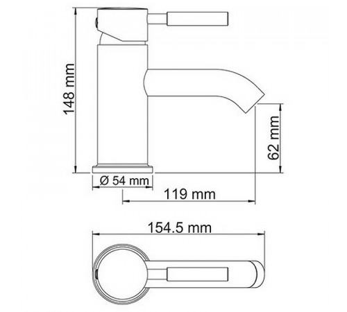 Смеситель для раковины WasserKRAFT Main 4105 Хром