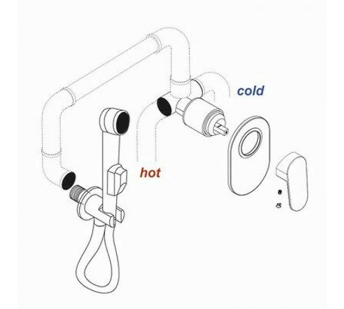 Смеситель для душа WasserKRAFT Main 4151 Хром