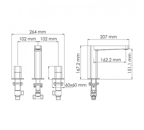 Смеситель для раковины WasserKRAFT Saale 9535 Белый матовый