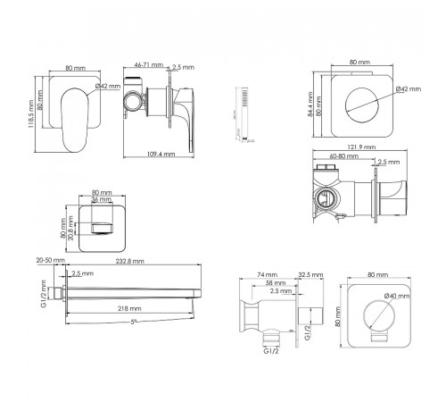 Смеситель для ванны WasserKRAFT Havel A3651.282.284.285.194.286 Золото матовое