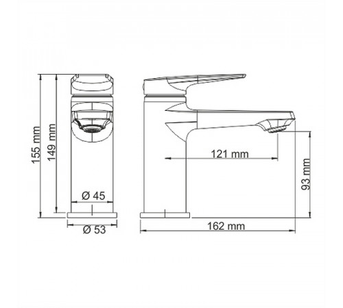 Смеситель для раковины WasserKRAFT Lopau 3203 Хром