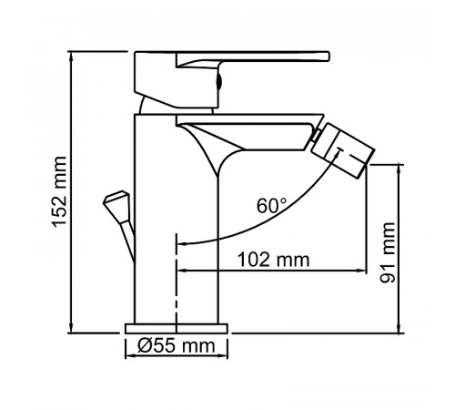 Смеситель для биде WasserKRAFT Mindel 8506 Белый