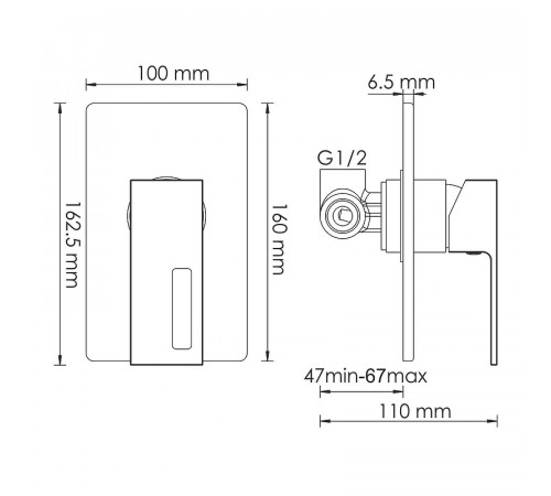 Смеситель для душа WasserKRAFT Alme 1551 Хром