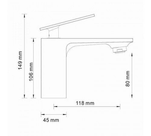 Смеситель для раковины WasserKRAFT Alme 1503 Хром