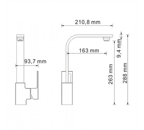 Смеситель для кухни WasserKRAFT Alme 1507 Хром