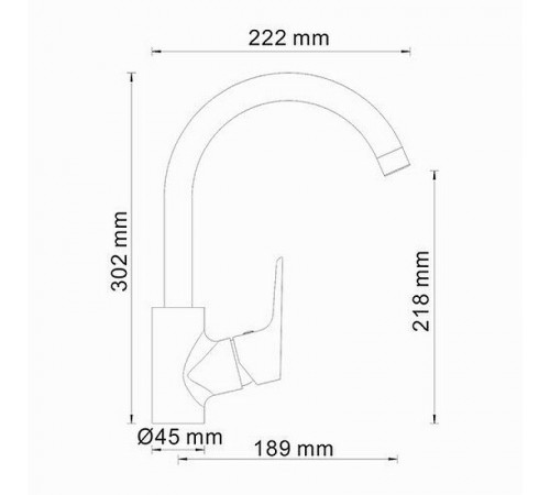 Смеситель для кухни WasserKRAFT Lippe 4507 Хром