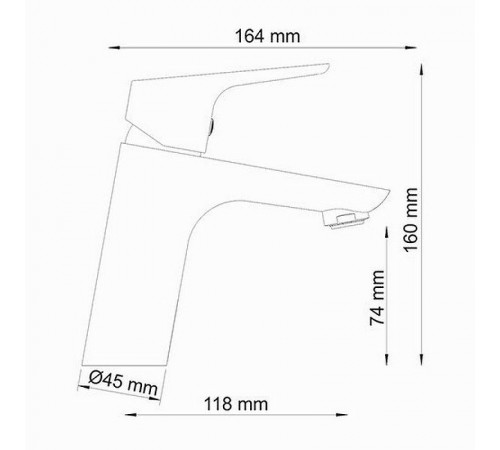 Смеситель для раковины WasserKRAFT Lippe 4503 Хром