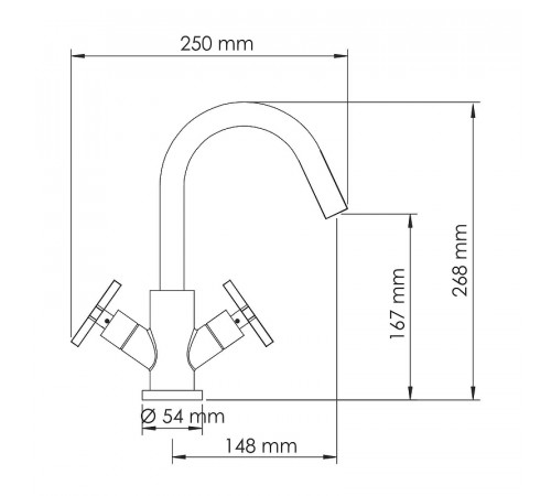 Смеситель для раковины WasserKRAFT Weser 7803 Хром