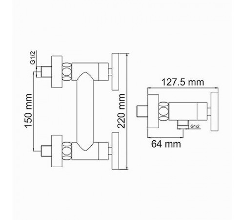 Смеситель для душа WasserKRAFT Weser 7802 Хром