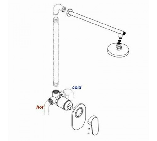 Смеситель для душа WasserKRAFT Wern 4251 Хром матовый