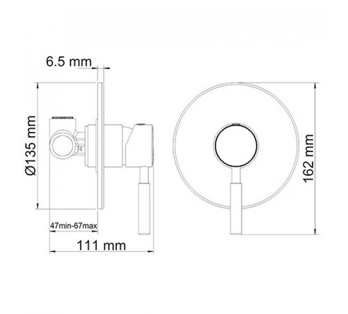 Смеситель для душа WasserKRAFT Wern 4251 Хром матовый