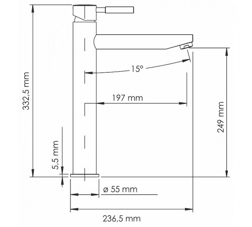 Смеситель для раковины WasserKRAFT Wern 4203H Никель