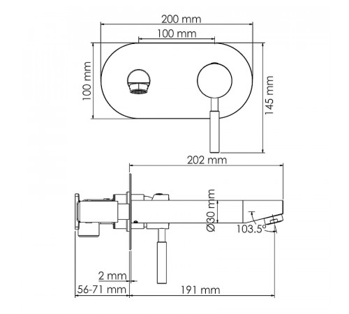 Смеситель для раковины WasserKRAFT Wern 4230 Никель