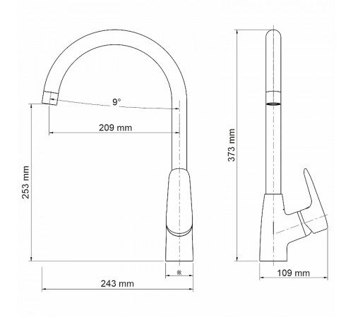 Смеситель для кухни WasserKRAFT Vils 5607 Хром