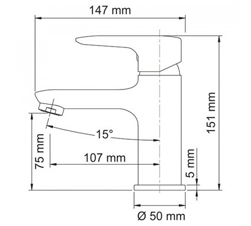 Смеситель для раковины WasserKRAFT Vils 5603 Хром