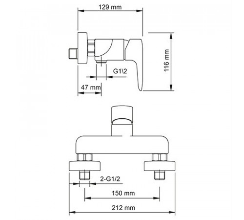 Смеситель для душа WasserKRAFT Vils 5602 Хром