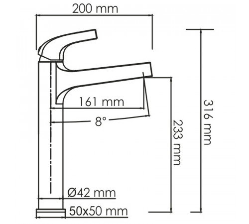 Смеситель для раковины WasserKRAFT Sauer 7103H Золото