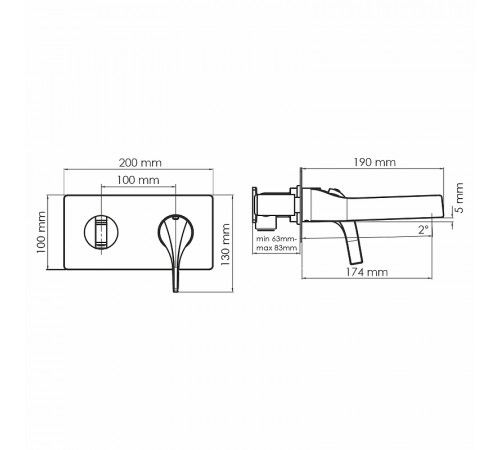 Смеситель для раковины WasserKRAFT Sauer 7130 Золото