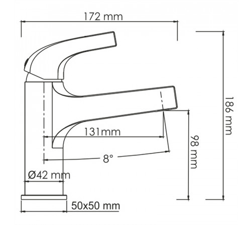 Смеситель для раковины WasserKRAFT Sauer 7103 Золото