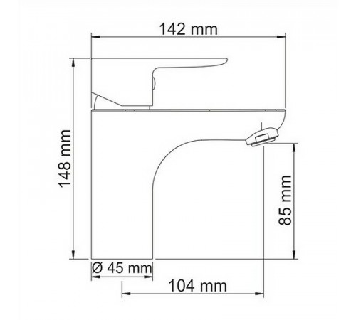 Смеситель для раковины WasserKRAFT Leine 3503 Хром