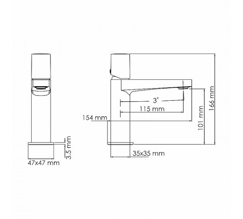 Смеситель для раковины WasserKRAFT Naab 8603 Хром