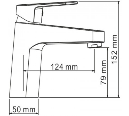 Смеситель для раковины WasserKRAFT Donau 5303 Хром