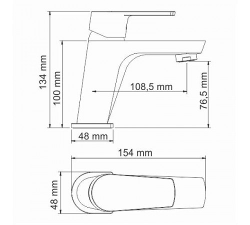 Смеситель для раковины WasserKRAFT Dill 6103 Хром