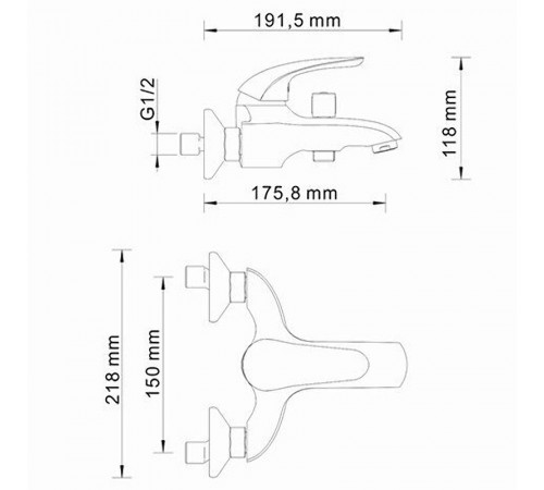 Смеситель для ванны WasserKRAFT Rossel 2801 Хром